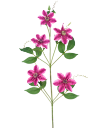 Flor artificial Clemátide doble 78 cm violeta