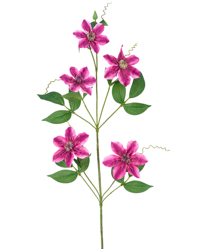 Fleur artificielle Clématite double 78 cm violette