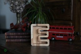 Wooden Piggy Bank Lille, brevpengebank, møntkasse, træboksepenge, sparer pengeboks