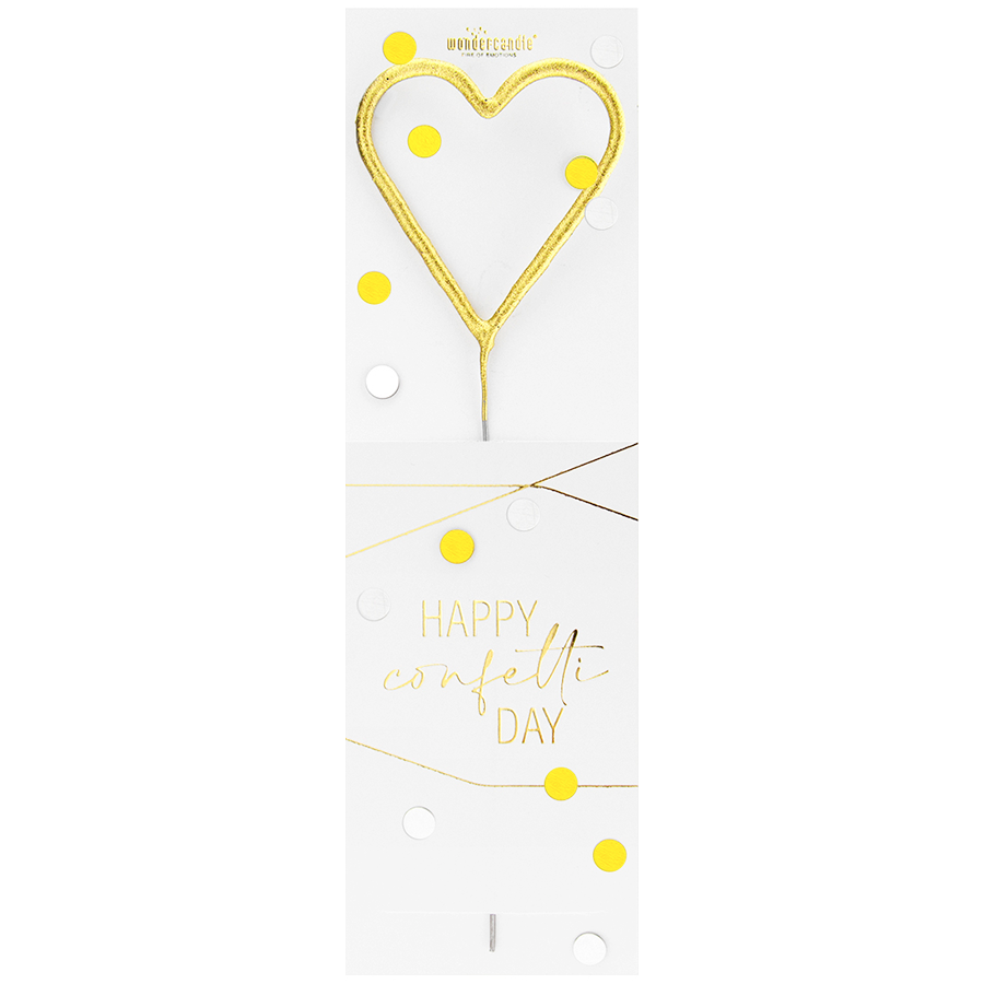 Herz gold Confetti Wondercandle® classic