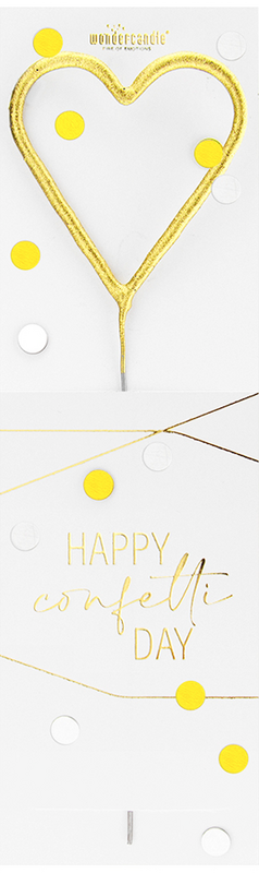 Herz gold Confetti Wondercandle® classic