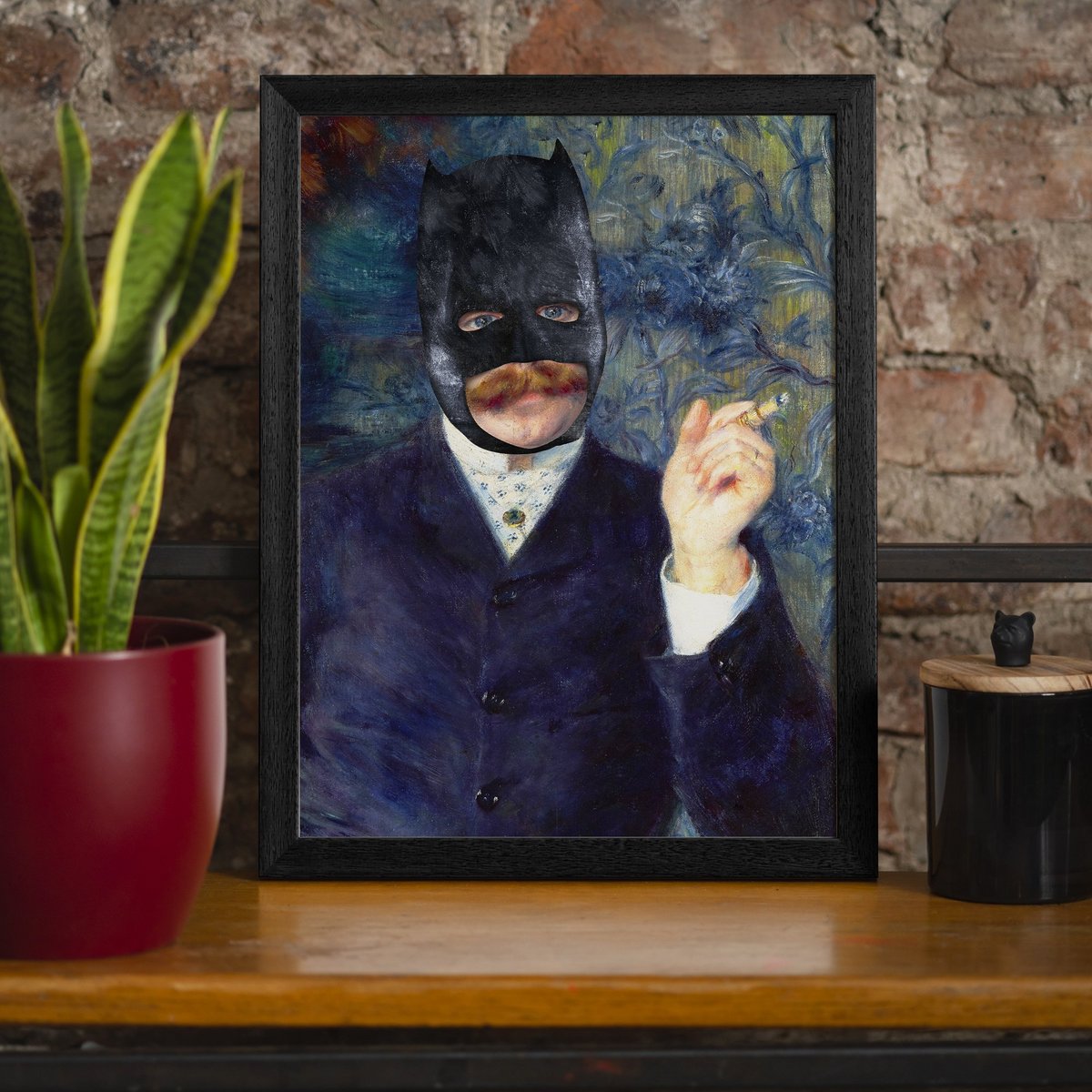 Pintura vintage de Batman alterada Lámina artística