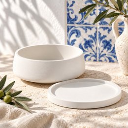 LAVURI Milano 186 – Handgemaakte decoratieve kom broodmand DIY kaars