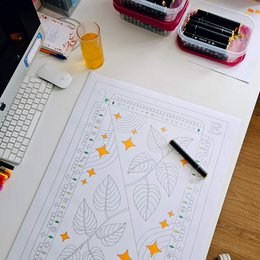 EpiPremnum Aureum Coloring Poster 50x70 cm
