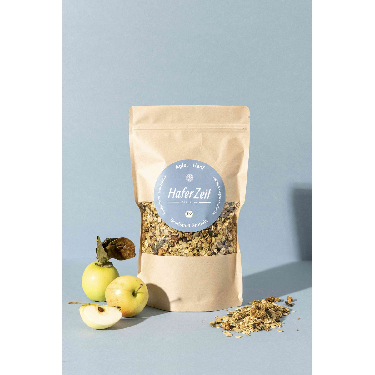 Økologisk æble-hamp granola