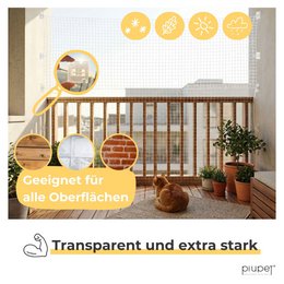 PIUPET® adhesive hooks for cat net without drilling I cat net attachment balcony & window