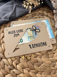 Money gift for starting school - money gift card for the first day of school - creative gift idea for those starting school