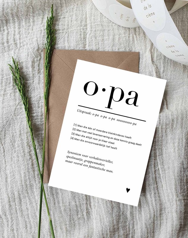 A6 Postkarte || Opa