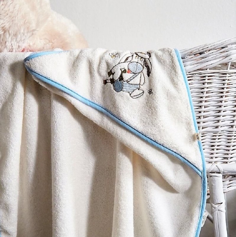 Set poncho per bebè Gus in cotone biologico