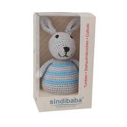Crocheted bunny BOBBY in blue