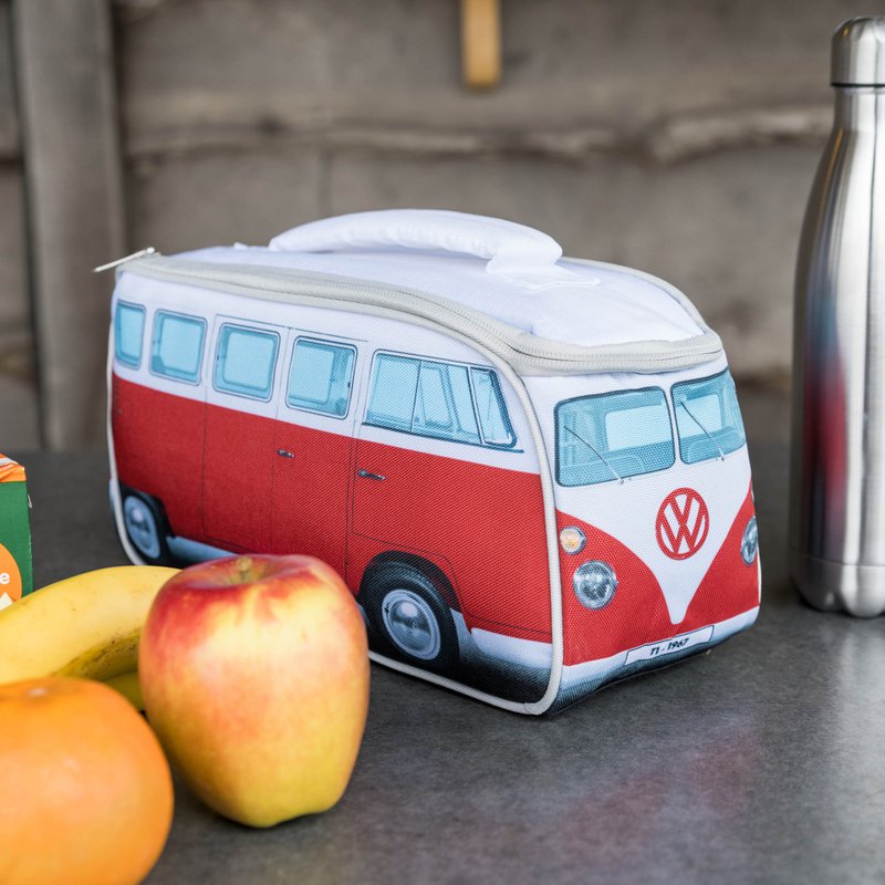 Volkswagen VW T1 Bus Lunch Bag - Front/Red