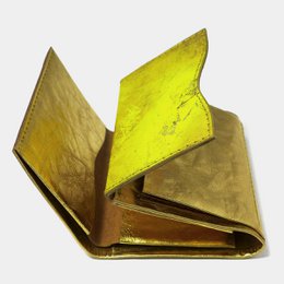 Minimal tegnebog Gold Sun - afslappet papir lavet af papir med et gyldent gult look