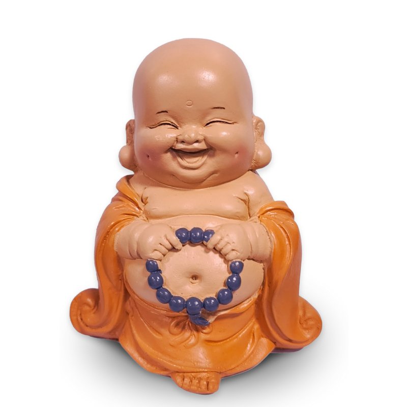 Laughing Buddha Statuette – Good Luck Charm – Zen and Feng Shui Decoration – To Create a Relaxing and Spiritual Atmosphere – Gift Idea