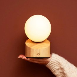 Morris lysebrun genopladelig lampe