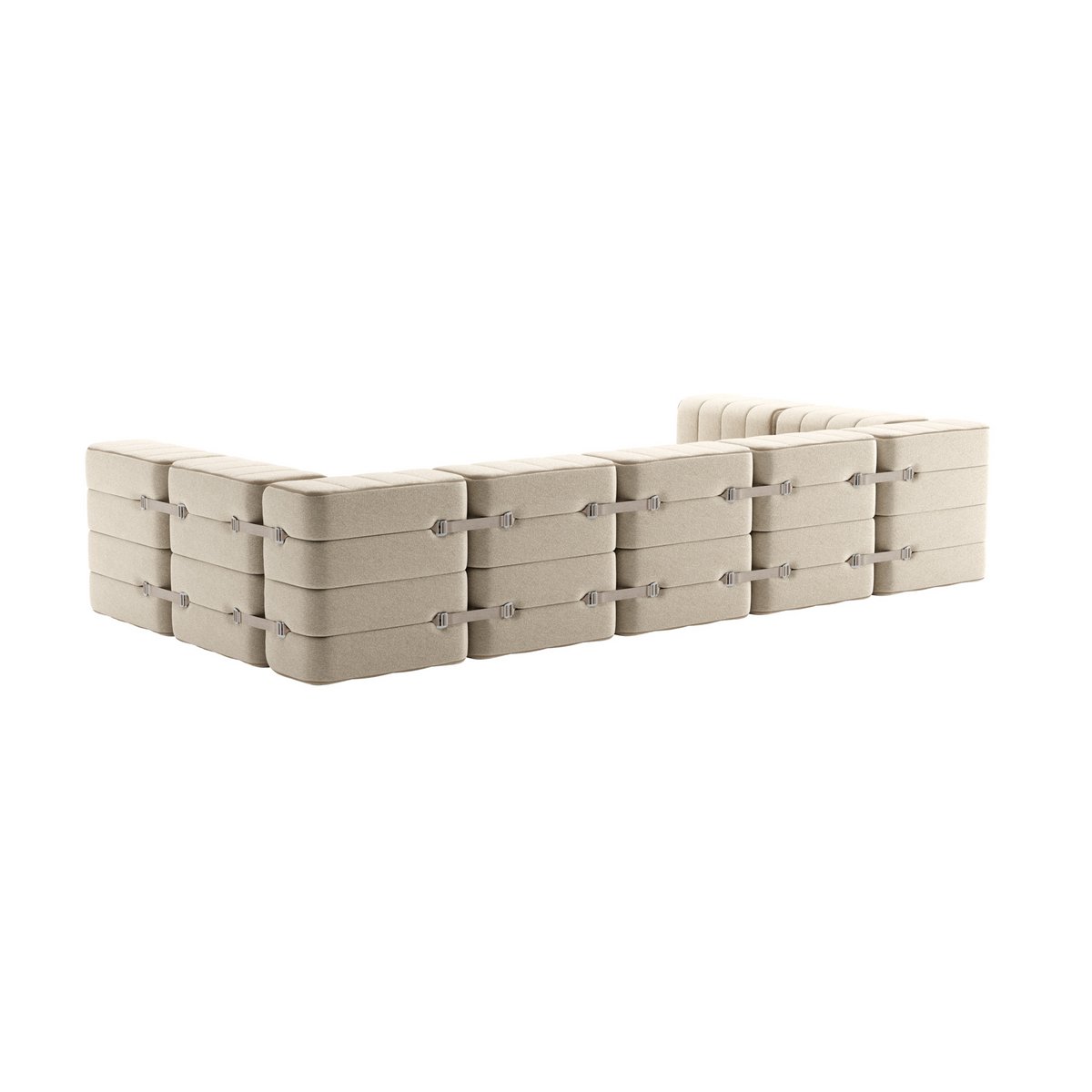 Curt-Set 15 - e.g. Flexible U-shaped sofa - Jet - 9110 (Grey / Beige)