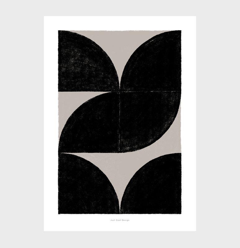 Geometric shapes wall art print