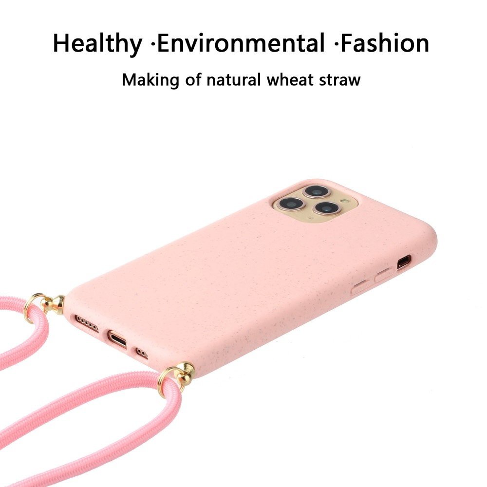Lunso - Bagcover med ledning - iPhone 11 Pro Max - Pink