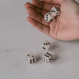 Dobbelstenenset parelmoer zwart (VE = 8 sets)