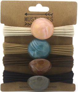 X-B6.1 H925-002 Hair Elastics 4pcs