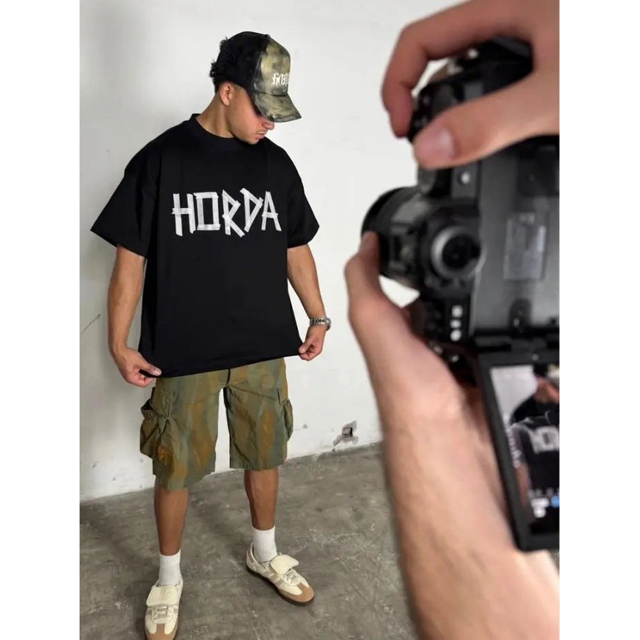 T-shirt Boxy Fit Taped 100% Cotone Made in Italy