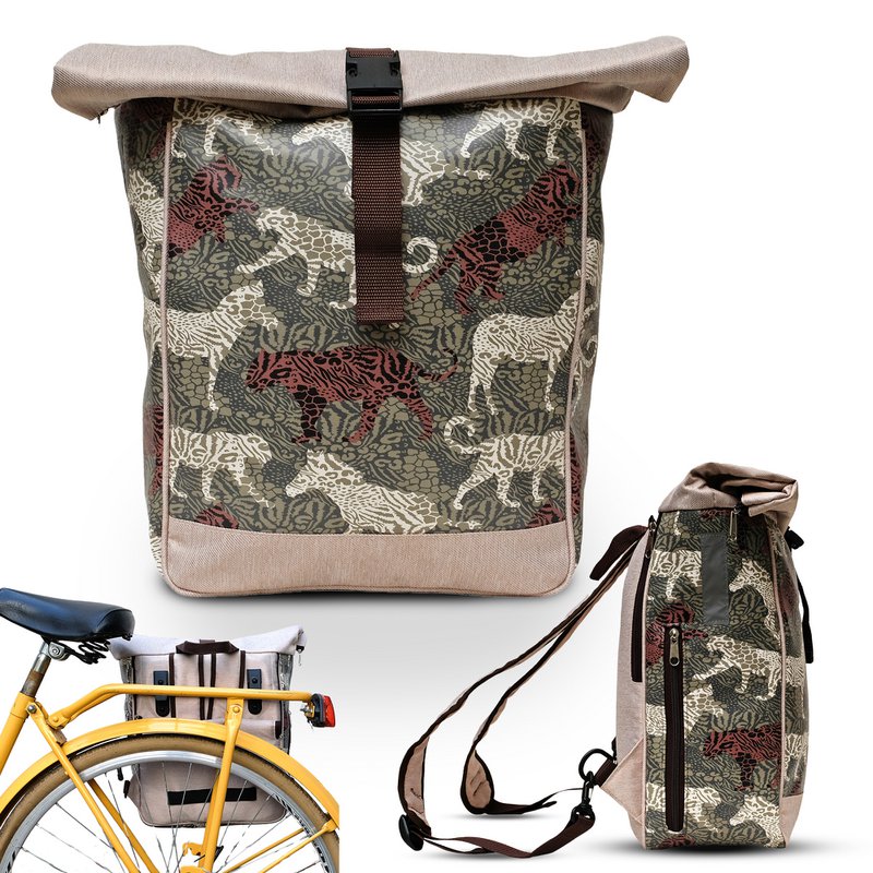 Kombination af cykelpose / rygsækbagageholder - dyr