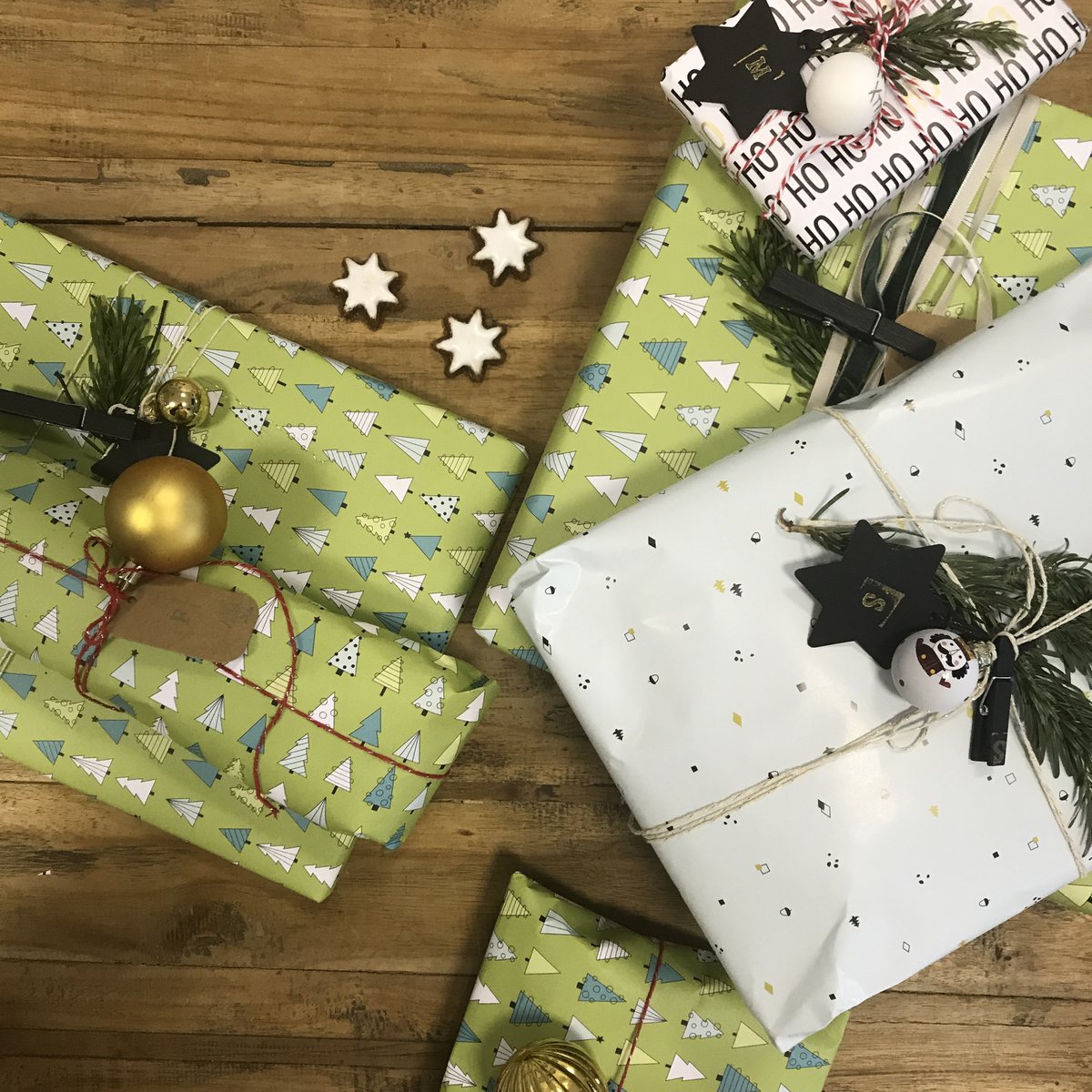 Geschenkpapier Tannenbaum Weihnachten Albert