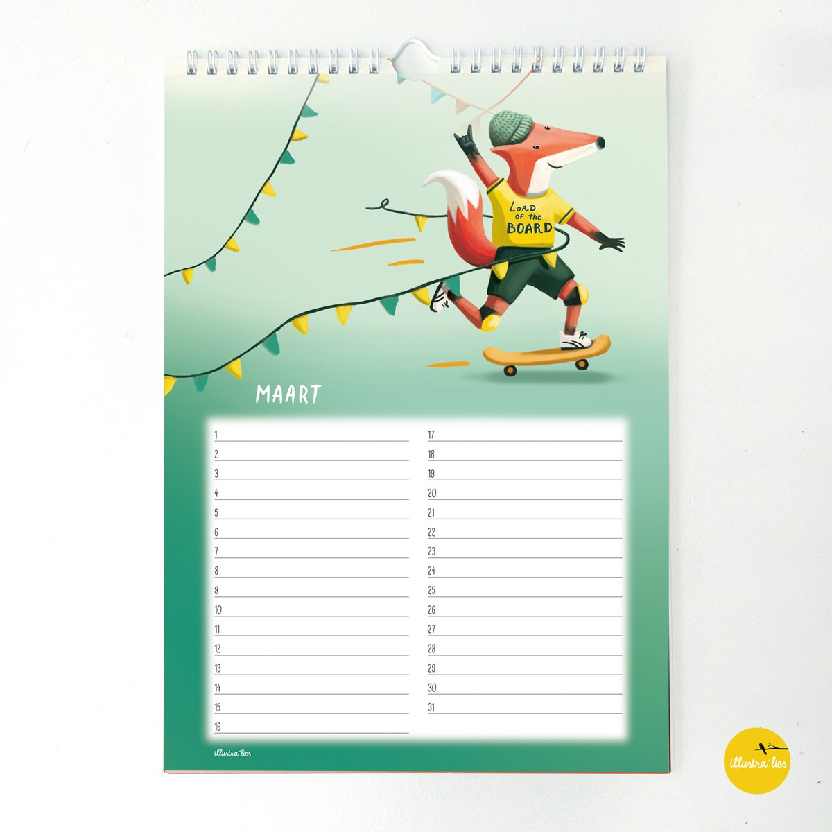 verjaardagskalender - muurkalender A4