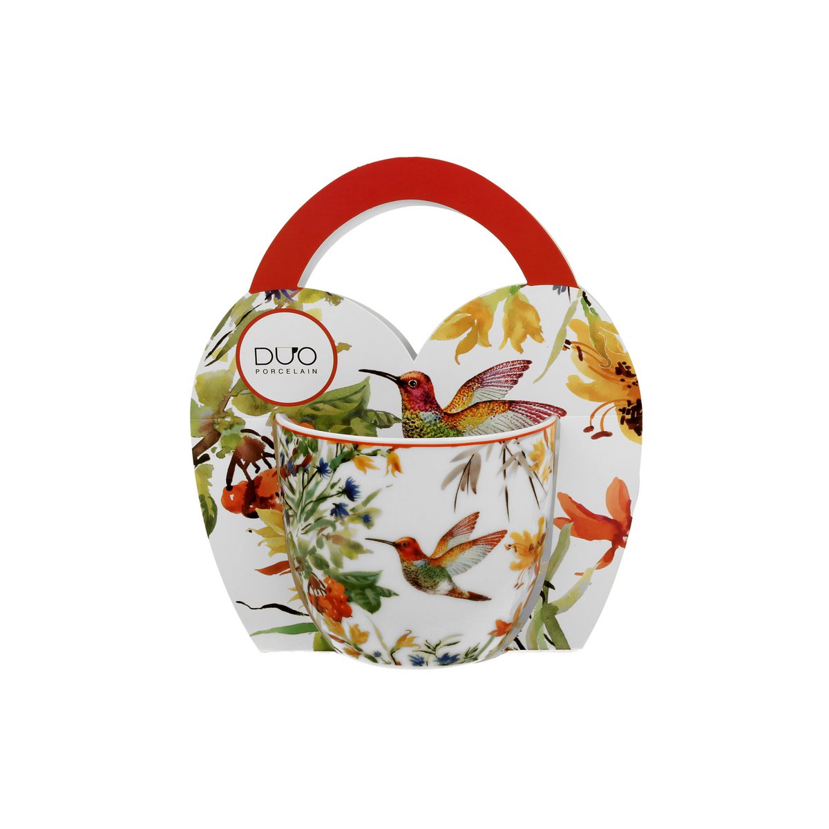 DUO FLOWERS Mug 460ml, LINNEA, in a paper sleeve gift packaging