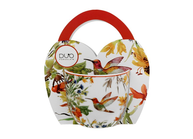 DUO FLOWERS Mug 460ml, LINNEA, in a paper sleeve gift packaging