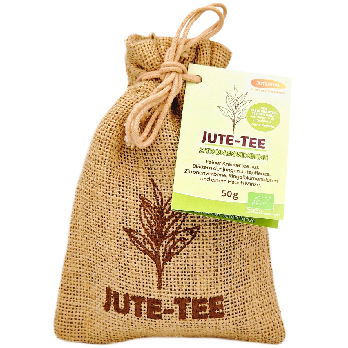 Biologische jutethee citroenverbena jutezakjes