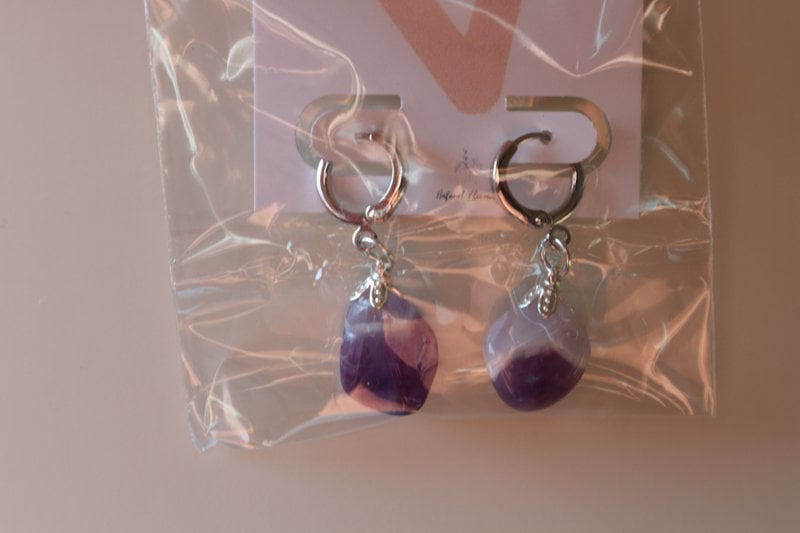 Boucles d'oreilles pierres précieuses - Argent