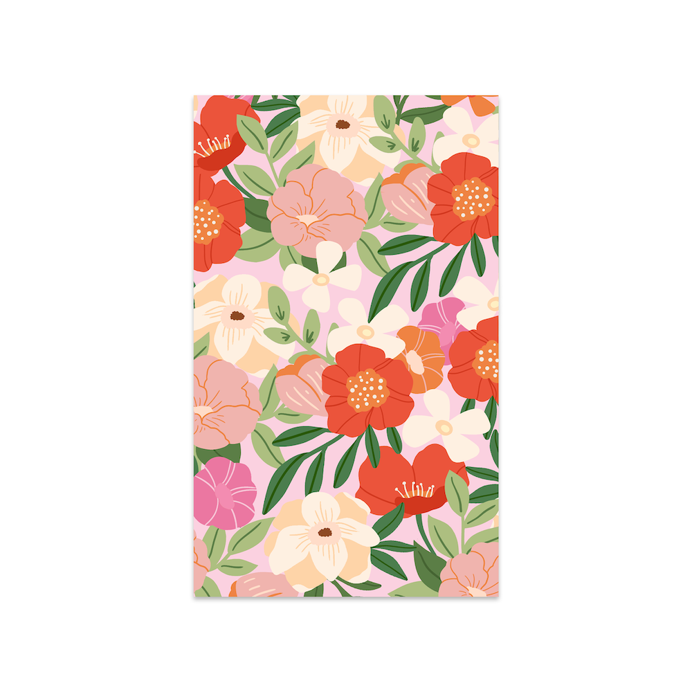 Mini card pink flowers