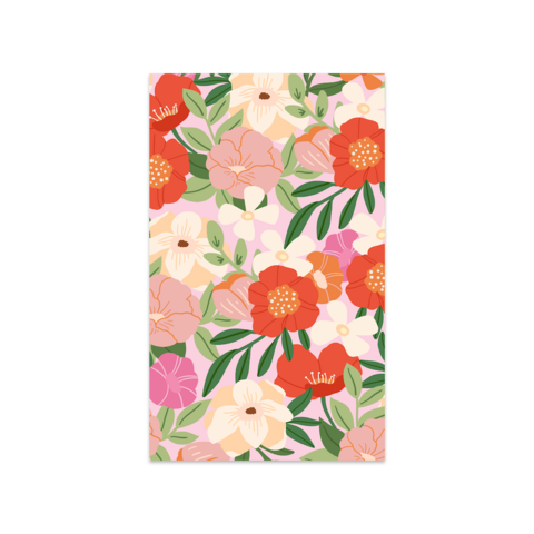 Mini card pink flowers
