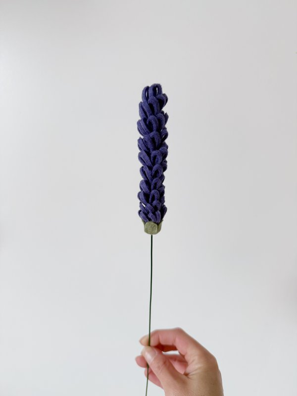 Felt flower lavender dark purple