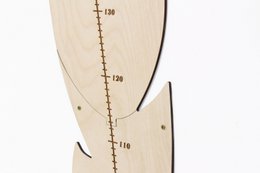 Wand-Wachstumsmesser für das Kinderzimmer, Messlatte mit Federmotiv für Kinder