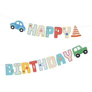 Banner Alles Gute zum Geburtstag Fahrzeuge | 250 x 17 cm