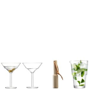 L.S.A. - Mixologist Cocktail Ice bucket with Tang 14 cm - Transparent