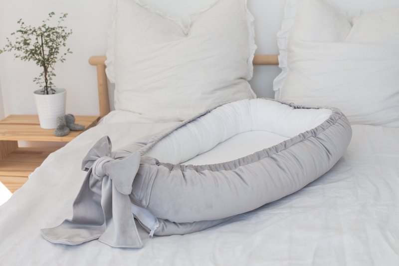 velvet babynest with bow (7 colors)