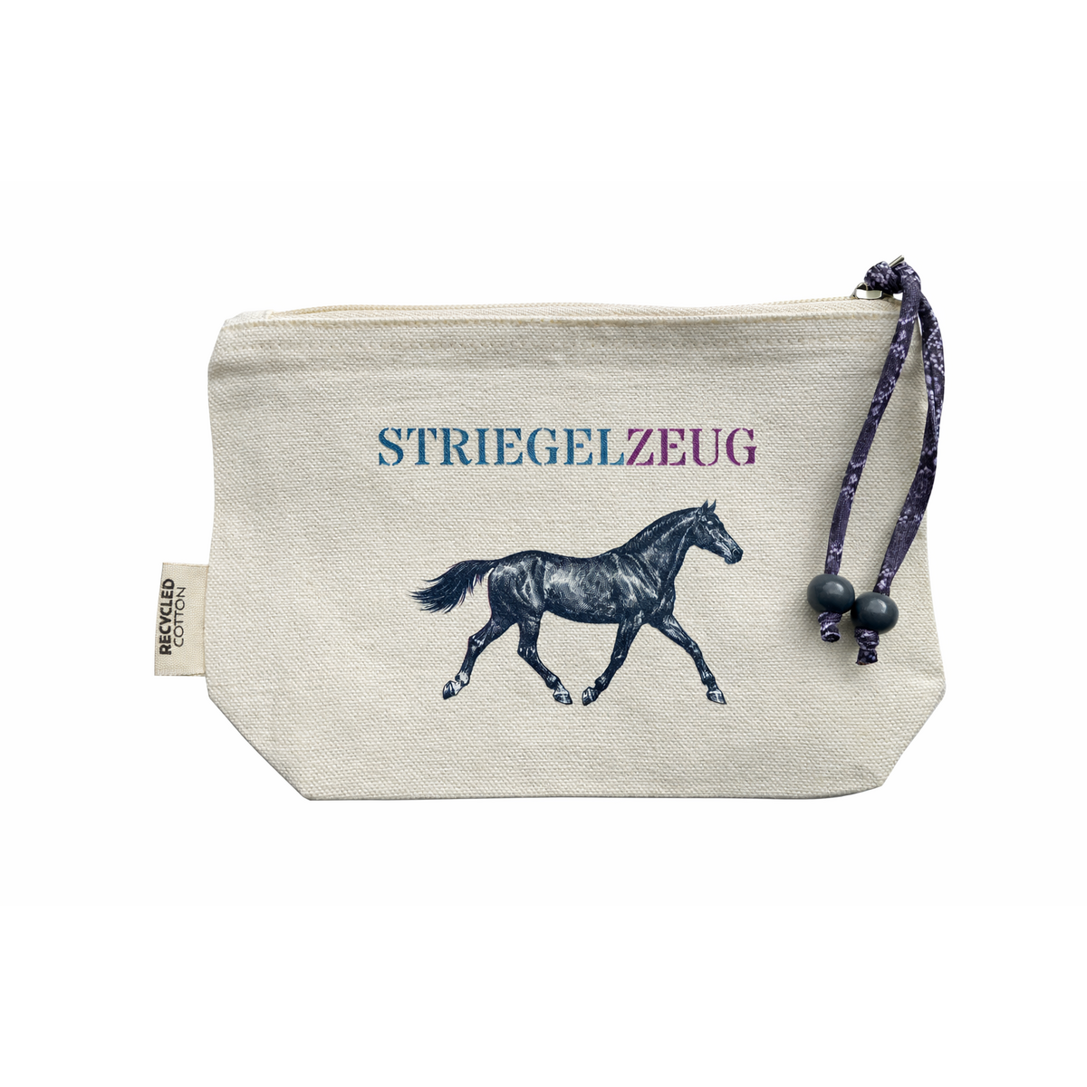Toiletry bag / make-up bag "Grooming stuffer" with horse trotting
