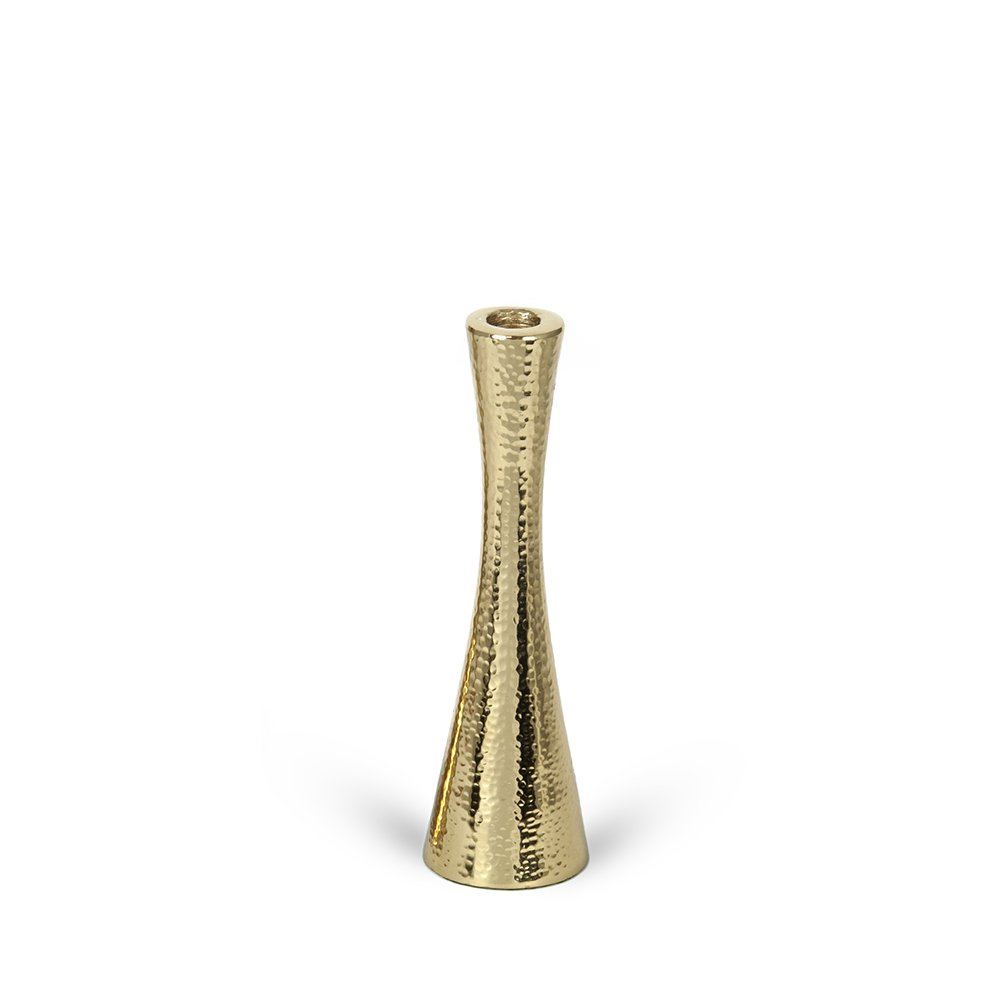 Candelador de metal, color dorado, H 23 cm, Decosiluet