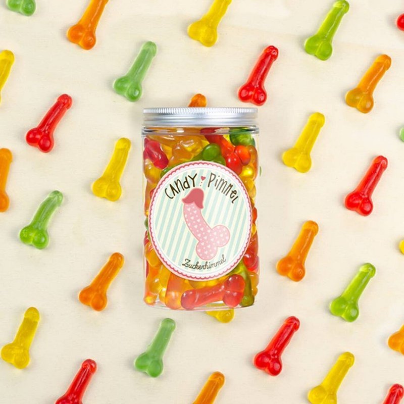 Candy Pimmel Snack Box M Confezione regalo con pene di frutta e gomma JGA