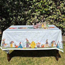 Square and Rectangular Tablecloth - Easter Bunnies