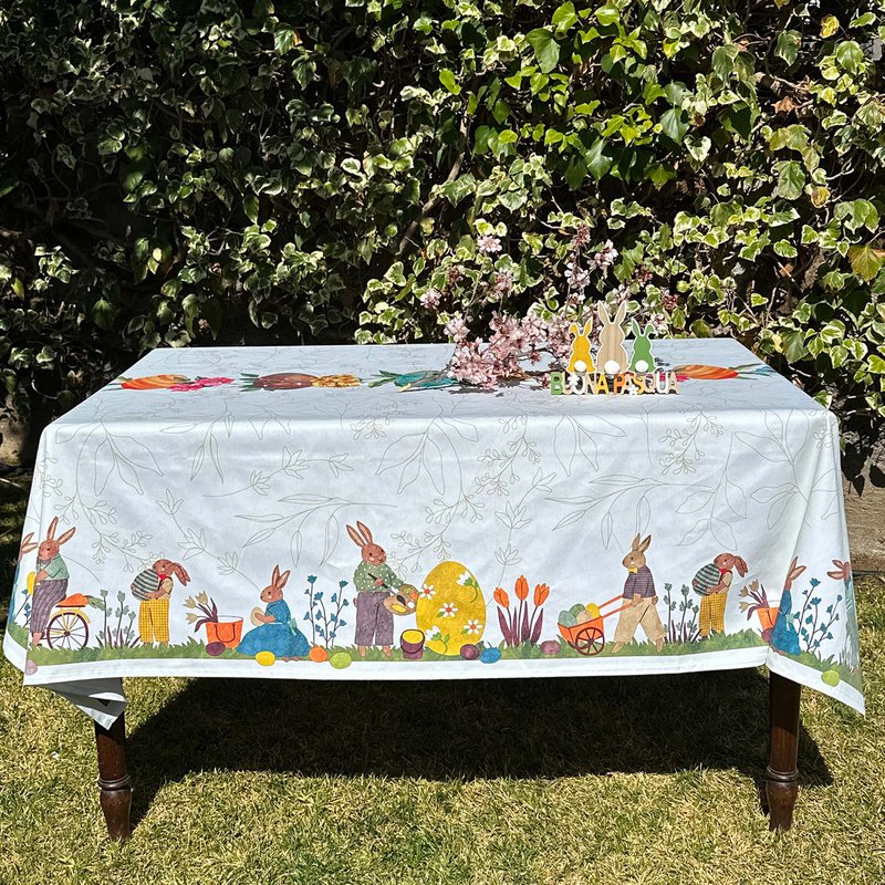 Quadratische und rechteckige Tischdecke – Osterhasen
