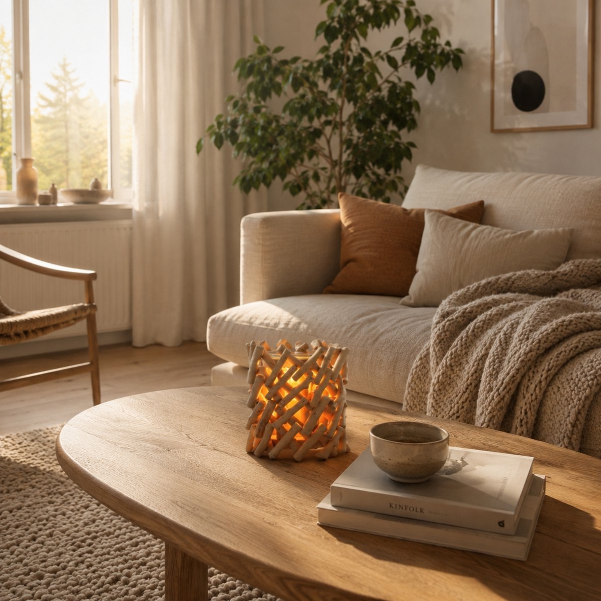 Soft Heat Diffuser – Calorya n°7 – Real Wood and Glass – Scents, Scented Waxes and Essential Oils – Decorative and Warm