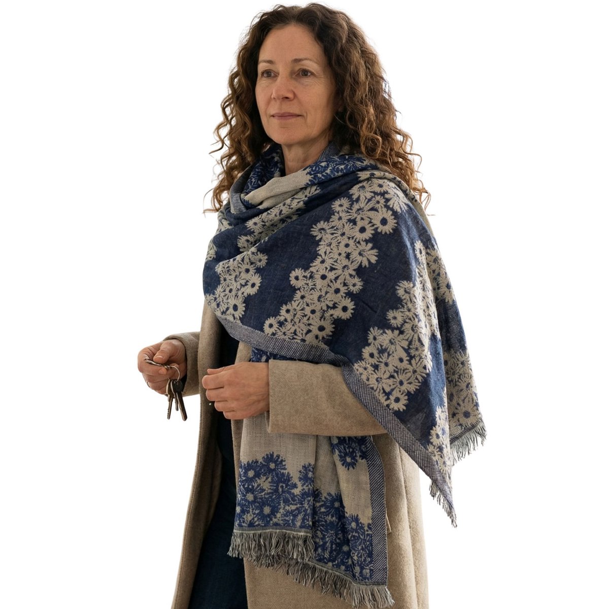 Sunsa dames sjaals, winter sjaalhals gemaakt van katoen en viscose, damesjaals voor herfst/winter, multifunctionele doek als een sjaal/sjaal of stal/schouderdoek