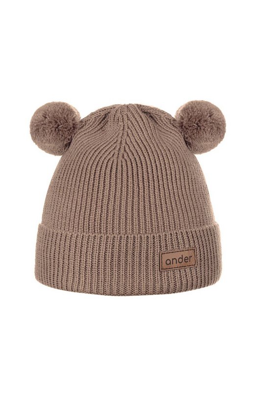 Czapka dziecięca TEDDY - 100% wełna merino - camel