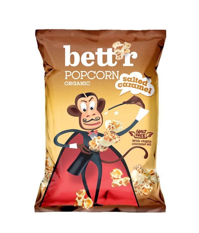 Popcorn Salted Caramel, organic, Bett'r, 60g