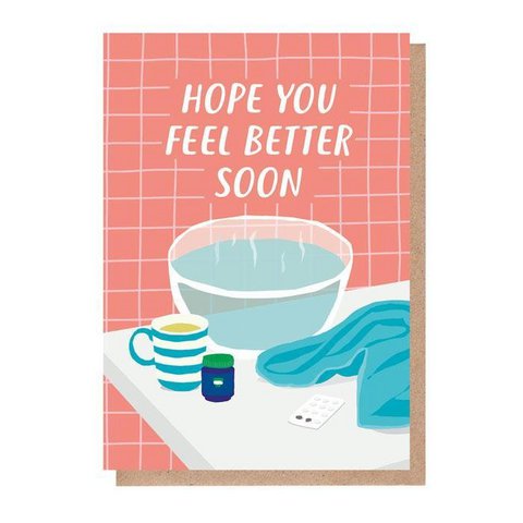 Steam Bowl Get Well Soon Card 