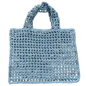 Luna-Leena bag kids - light blue - organic cotton - hand crocheted in Nepal