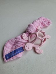 Skildpaddebidring pink med pink klud